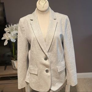 Talbots knit grey blazer